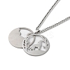 Non-Tarnish 304 Stainless Steel Double Layer Pendant Necklaces NJEW-D047-04P-3