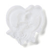 Valentine's Day Heart with Lovers & Flower DIY Wall Decoration Statue Silicone Molds DIY-G096-02-3