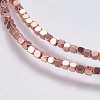 Electroplate Non-magnetic Synthetic Hematite Bead Strands G-K237-08O-2
