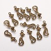 Tibetan Style Alloy Kitten Pendants X-PALLOY-2703-AB-FF-1