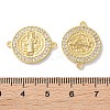 Rack Plating Brass Cubic Zirconia Saint Benedict Connector Charm KK-C084-01E-G-3