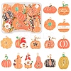 30Pcs 15 Styles Thanksgiving Day Golden Tone Alloy Enamel Pendants ENAM-FS0002-02-1