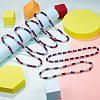 Polymer Clay Rhinestone Round Beaded Necklaces NJEW-SW00049-01-5