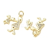 Brass Micro Pave Cubic Zirconia Pendants KK-T085-15F-G-2
