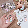 6Pcs 6 Style Moon Acrylic Pendant Shoe Charms HJEW-DR00002-3