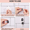 50Pcs 5 Colors Self-adhesive ABS Plastic Car Headrest Hook FIND-CP0002-52-5