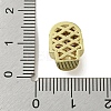 Brass Micro Pave Red Cubic Zirconia Beads ZIRC-P119-12G-3