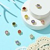 10Pcs 7 Colors Golden Plated Brass Pave Cubic Zirconia Connector Charms KK-CJ0002-27-5