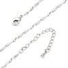 Brass Twisted Bar Link Chain Necklaces NJEW-D302-63P-2