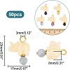 50Pcs Opaque Resin and Natural Mixed Stone Pendants FIND-HY0001-37-2
