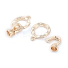 Rack Plating Brass Fold Over Clasps KK-A183-68G-3