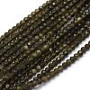 Natural Golden Sheen Obsidian Beads Strand G-E411-34-3mm-1