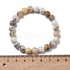 Natural Green Opal Round Beads Stretch Bracelets for Women BJEW-Z158-03L-03-5