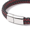 Microfiber Imitation Leather Braided Cord Bracelets BJEW-E345-07-P-2