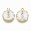 Brass Micro Pave Cubic Zirconia Pendants KK-T062-04I-NF-1