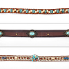 3Pcs 3 Style Imitation Leather with Beads Tie Belts for Women AJEW-GF0005-08-4