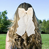 2Pcs 2 Colors Big Bowknot Organza Hair Barrettes AJEW-CP0008-32-5