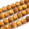Natural Wood Beads Strand X-WOOD-F006-01-8mm-2