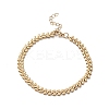 Ion Plating(IP) 304 Stainless Steel Cobs Chain Bracelets for Men Women STAS-B039-08G-1