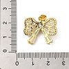 Rack Plating Brass Micro Pave Cubic Zirconia Pendants KK-P241-34G-3