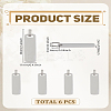 Rectangle 304 Stainless Steel Stamping Blank Tag Pendants STAS-LP0002-74P-2