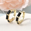 Brass Pave Cubic Zirconia Hoop Earrings EJEW-G471-09G-3