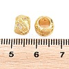 Barrel Brass Micro Pave Cubic Zirconia European Beads KK-B186-22G-3