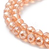 Electroplated Synthetic Quartz Crystal Beads Strands G-Z038-A02-01PL-1-4