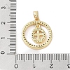 Real 18K Gold Plated Brass Micro Pave Cubic Zirconia Pendants KK-A209-04B-G-3