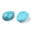 Craft Findings Dyed Synthetic Turquoise Gemstone Flat Back Teardrop Cabochons LS-X-TURQ-S270-30x40mm-01-1