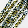 Electroplate Non-magnetic Synthetic Hematite Beads Strands G-J172-3x3mm-06-1