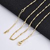 Brass Singapore Chains Necklaces for Women NJEW-D302-04G-1