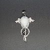 Natural Howlite Teardrop Pendants PW-WG60016-19-1