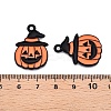 Halloween Theme Spray Painted Alloy Enamel Pendants ENAM-T020-09A-3