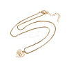 Brass Heart with Lucky Number 333 Pendant Necklaces & Alloy Pendants Sets SJEW-P005-01G-5