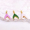 Brass Enamel Pendants KK-I477-07G-1