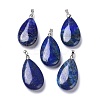Natural Lapis Lazuli Pendants G-D084-01P-B01-1