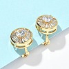 Brass Micro Pave Clear Cubic Zirconia Clip-on Earrings EJEW-A132-02A-G-2