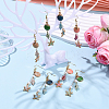 304 Stainless Steel Starfish with Shell Shape Dangle Earrings EJEW-YW00012-01-5