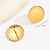 Elegant Irregular 201 Stainless Steel Flat Round Stud Earrings EV2477-5