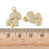 Brass Micro Pave Cubic Zirconia Pendants KK-H522-01F-G-3