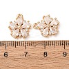 Brass Micro Pave Cubic Zirconia Pendants ZIRC-L105-06G-C04-3