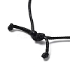 Natural Rose Quartz Ring Pendant Necklace with Waxed Cords NJEW-R262-01B-08-4