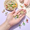 20Pcs 10 Colors Lily of the Valley Glass & Acrylic Pendant Decoration HJEW-CJ00050-4