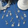 32Pcs 16 Style Alloy Pendant Locking Stitch Markers HJEW-CJ00044-6