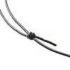 Pearl Luster Plated Round Faceted Natural Agate Pendant Necklace NJEW-JN03657-02-6