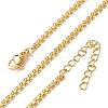 3MM Brass Double Cable Chain Necklaces NJEW-C094-02G-4