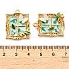 304 Stainless Steel Enamel & Rhinestone Pendants STAS-B084-02G-01-3