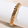 304 Stainless Steel Cuban Link Chain Bracelets for Women BJEW-G779-04B-G-3