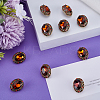 10Pcs 1-Hole Alloy Rhinestone Shank Buttons BUTT-GF0003-52A-4